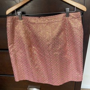 Jacquard pink mini skirt
